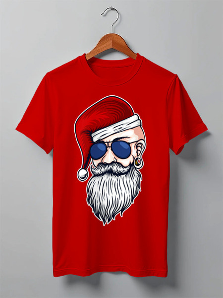 Заказать мужскую футболку в Москве. Футболка классическая BadSanta от balden - готовые дизайны и нанесение принтов.