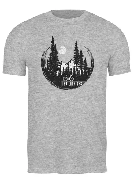 Заказать мужскую футболку в Москве. Футболка классическая Trailhunters от oneredfoxstore@gmail.com - готовые дизайны и нанесение принтов.