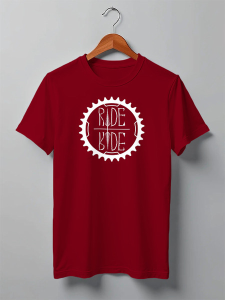 Заказать мужскую футболку в Москве. Футболка классическая Mountain Bike от oneredfoxstore@gmail.com - готовые дизайны и нанесение принтов.