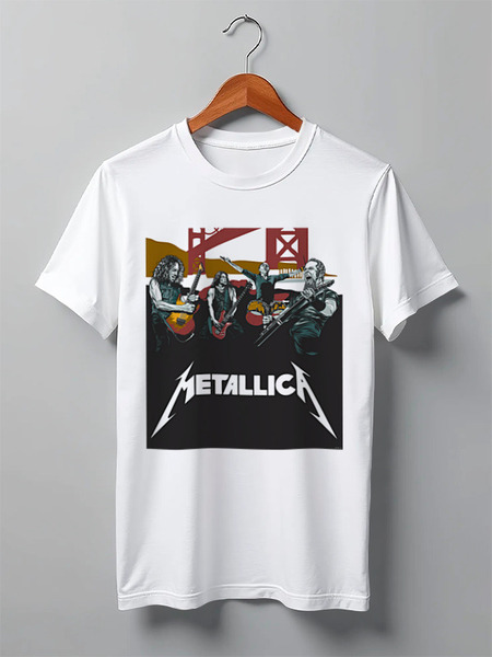 Заказать мужскую футболку в Москве. Футболка классическая Metallica от Fedor - готовые дизайны и нанесение принтов.