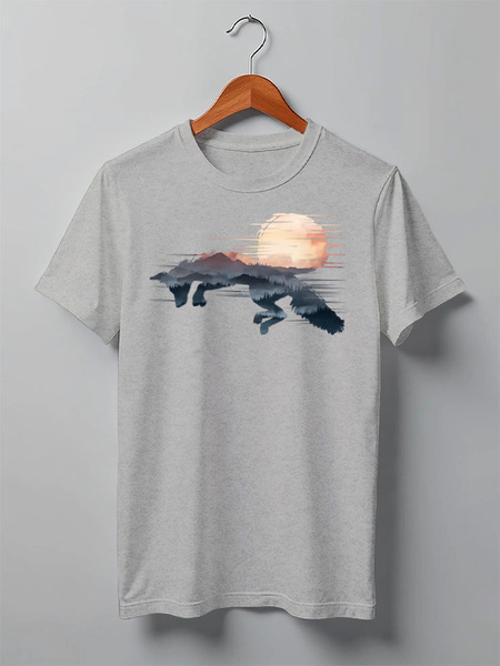 Заказать мужскую футболку в Москве. Футболка классическая Fox Here от oneredfoxstore@gmail.com - готовые дизайны и нанесение принтов.