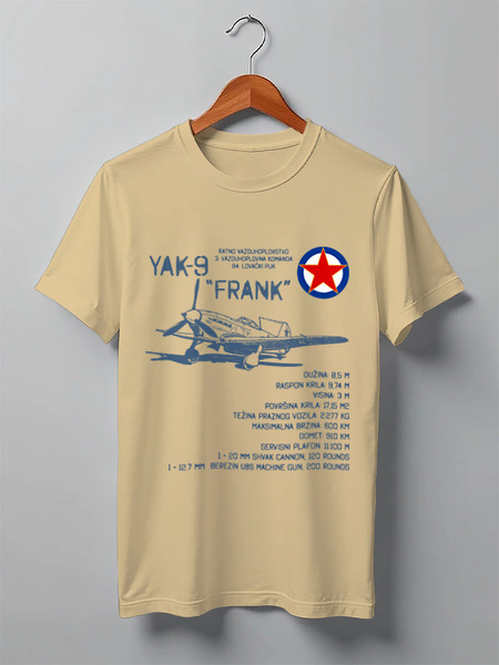 Заказать мужскую футболку в Москве. Футболка классическая Як-9 "Frank" от Рустам Юсупов - готовые дизайны и нанесение принтов.