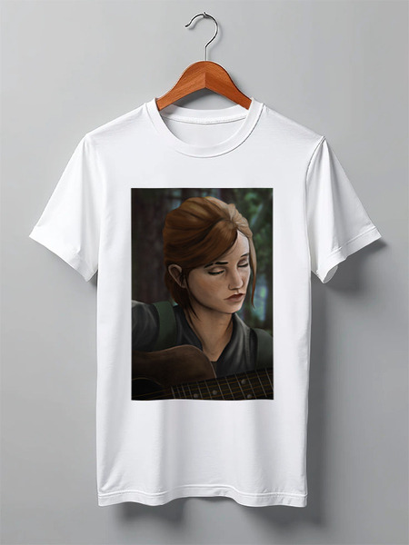 Заказать мужскую футболку в Москве. Футболка классическая Ellie, The Last Of Us: Part 2 от gimadiyev@gmail.com - готовые дизайны и нанесение принтов.