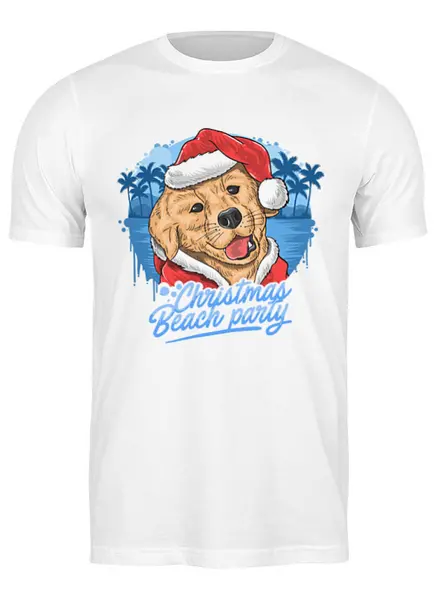 Заказать мужскую футболку в Москве. Футболка классическая Рождество от T-shirt print  - готовые дизайны и нанесение принтов.