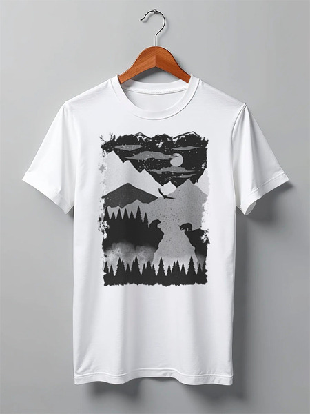 Заказать мужскую футболку в Москве. Футболка классическая Canyon от oneredfoxstore@gmail.com - готовые дизайны и нанесение принтов.