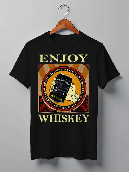 Заказать мужскую футболку в Москве. Футболка классическая Jack Daniels от Leichenwagen - готовые дизайны и нанесение принтов.