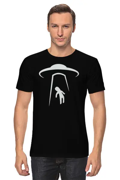 Заказать мужскую футболку в Москве. Футболка классическая UFO Art от kardakov94@mail.ru - готовые дизайны и нанесение принтов.