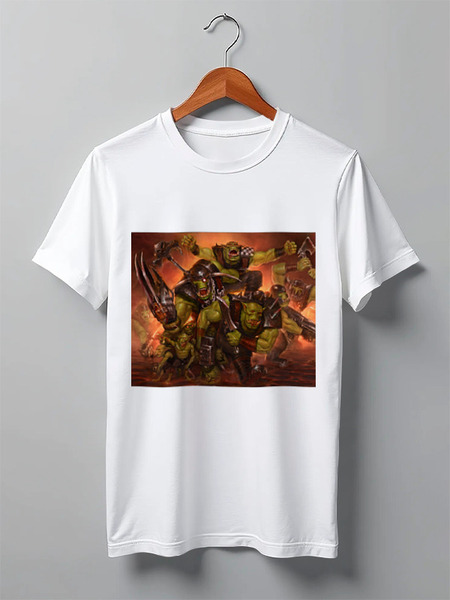 Заказать мужскую футболку в Москве. Футболка классическая Орки (Warhammer 40k) от GeekFox  - готовые дизайны и нанесение принтов.