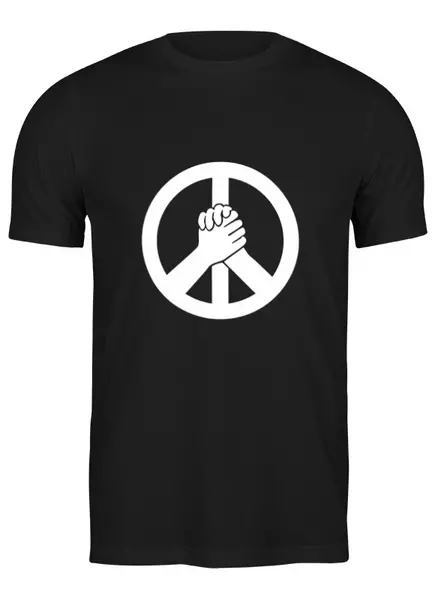 Заказать мужскую футболку в Москве. Футболка классическая Символ мира от THE_NISE  - готовые дизайны и нанесение принтов.
