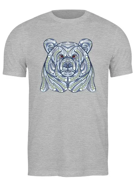 Заказать мужскую футболку в Москве. Футболка классическая Ethnic bear от T-shirt print  - готовые дизайны и нанесение принтов.