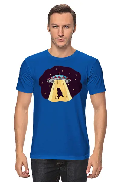 Заказать мужскую футболку в Москве. Футболка классическая Cats Here от oneredfoxstore@gmail.com - готовые дизайны и нанесение принтов.