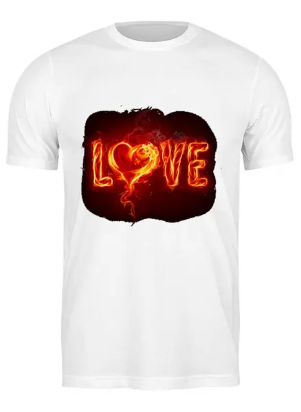 Заказать мужскую футболку в Москве. Футболка классическая Любовь от Тима Старк - готовые дизайны и нанесение принтов.