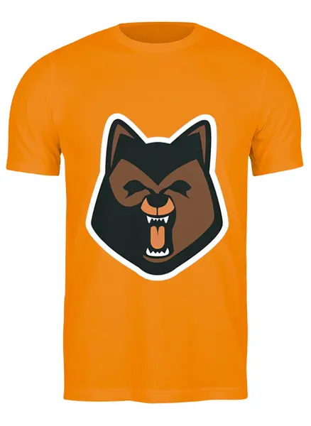 Заказать мужскую футболку в Москве. Футболка классическая Волк ( Wolf ) от Zamula - готовые дизайны и нанесение принтов.