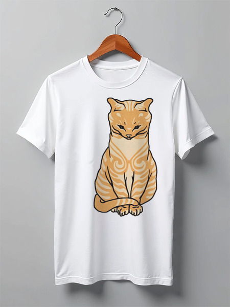 Заказать мужскую футболку в Москве. Футболка классическая Cats Here от oneredfoxstore@gmail.com - готовые дизайны и нанесение принтов.