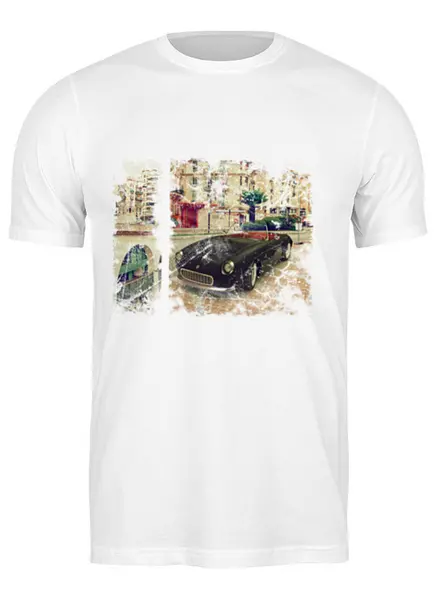 Заказать мужскую футболку в Москве. Футболка классическая Car Vintage от Abstractiya - готовые дизайны и нанесение принтов.