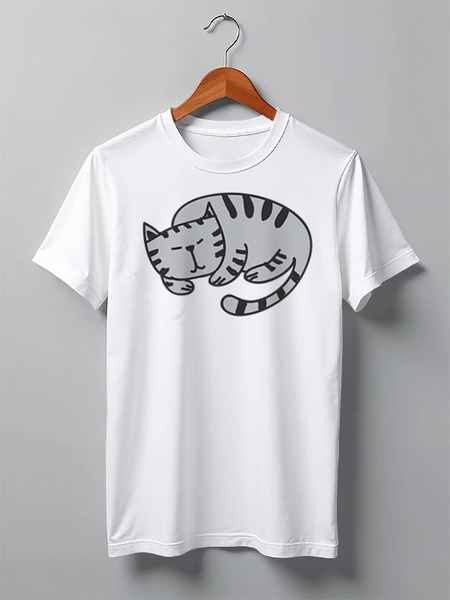 Заказать мужскую футболку в Москве. Футболка классическая Cats Here от oneredfoxstore@gmail.com - готовые дизайны и нанесение принтов.