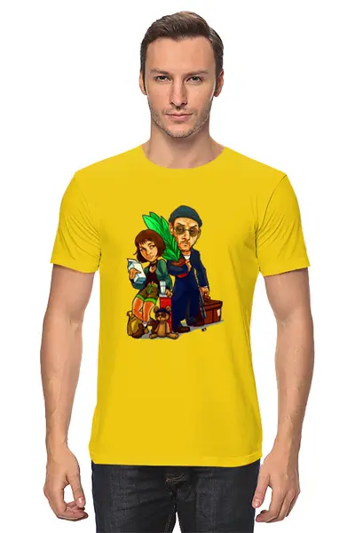 Заказать мужскую футболку в Москве. Футболка классическая Leon and Mathilda  от T-shirt print  - готовые дизайны и нанесение принтов.