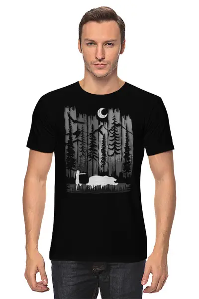 Заказать мужскую футболку в Москве. Футболка классическая Forest Friends от oneredfoxstore@gmail.com - готовые дизайны и нанесение принтов.