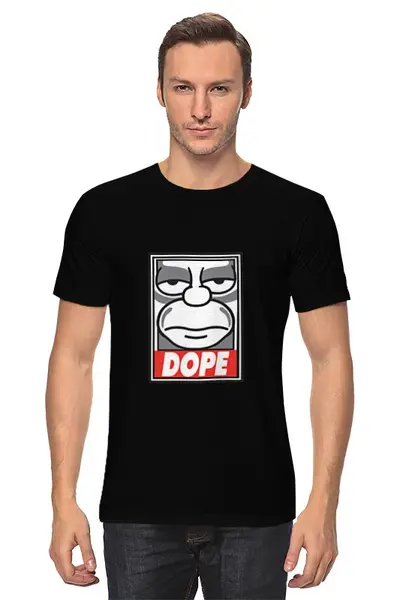 Заказать мужскую футболку в Москве. Футболка классическая |DOPE| от Coolprints - готовые дизайны и нанесение принтов.