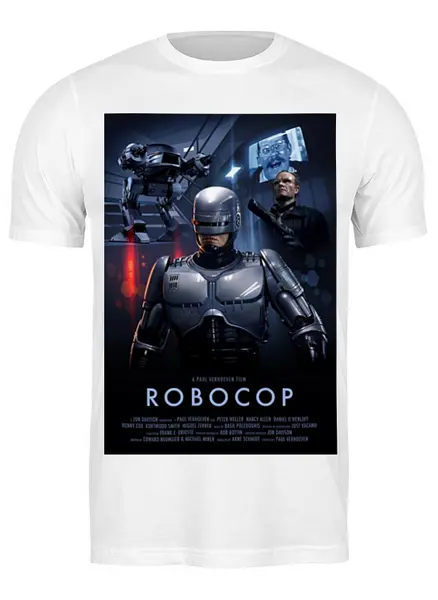 Заказать мужскую футболку в Москве. Футболка классическая Робокоп / RoboCop от kino.printio.ru - готовые дизайны и нанесение принтов.