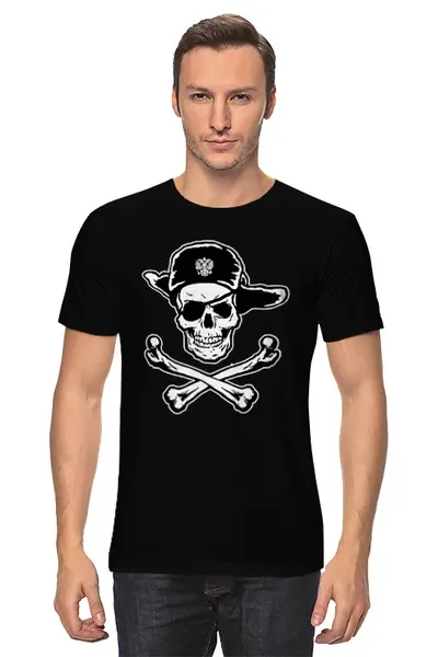 Заказать мужскую футболку в Москве. Футболка классическая Русский пират от Savara - готовые дизайны и нанесение принтов.