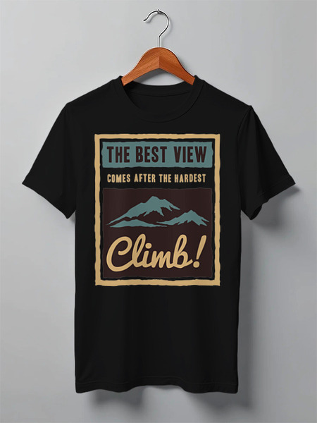 Заказать мужскую футболку в Москве. Футболка классическая Mountains от oneredfoxstore@gmail.com - готовые дизайны и нанесение принтов.