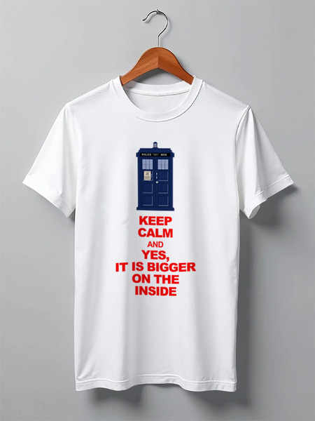 Заказать мужскую футболку в Москве. Футболка классическая KEEP CALM от skaro - готовые дизайны и нанесение принтов.