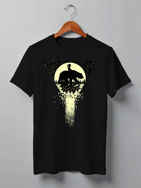 Заказать мужскую футболку в Москве. Футболка классическая Bear Here от oneredfoxstore@gmail.com - готовые дизайны и нанесение принтов.