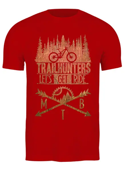 Заказать мужскую футболку в Москве. Футболка классическая Trailhunters от oneredfoxstore@gmail.com - готовые дизайны и нанесение принтов.