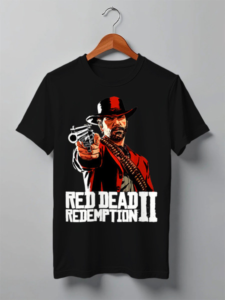 Заказать мужскую футболку в Москве. Футболка классическая Red Dead Redemption 2 от balden - готовые дизайны и нанесение принтов.