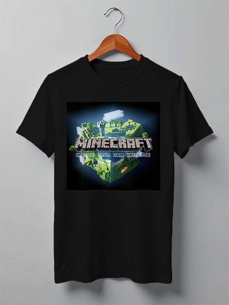 Заказать мужскую футболку в Москве. Футболка классическая Minecraft от Mesk08 - готовые дизайны и нанесение принтов.