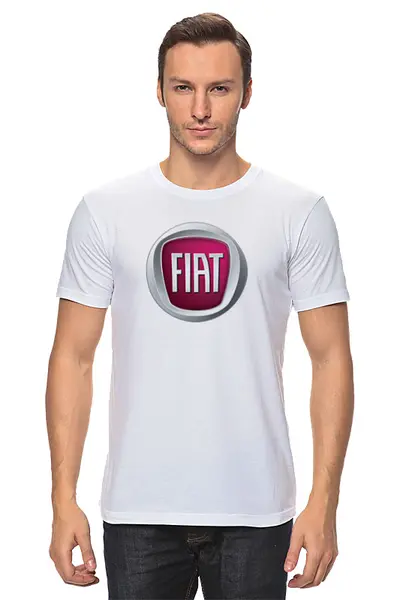 Заказать мужскую футболку в Москве. Футболка классическая FIAT  от DESIGNER   - готовые дизайны и нанесение принтов.