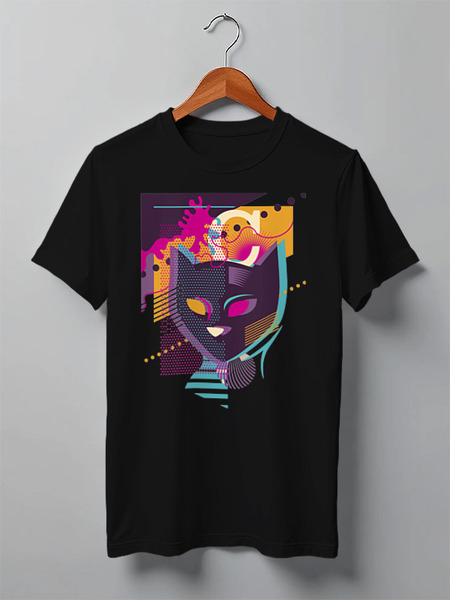 Заказать мужскую футболку в Москве. Футболка классическая Cats Here от oneredfoxstore@gmail.com - готовые дизайны и нанесение принтов.