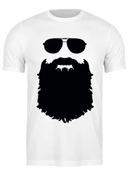 Заказать мужскую футболку в Москве. Футболка классическая Beard от Kostya  - готовые дизайны и нанесение принтов.
