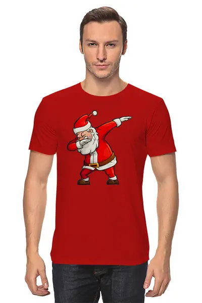 Заказать мужскую футболку в Москве. Футболка классическая Санта дэб от T-shirt print  - готовые дизайны и нанесение принтов.