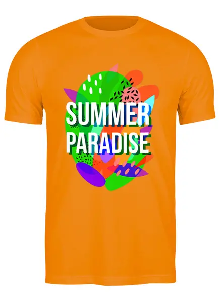Заказать мужскую футболку в Москве. Футболка классическая Summer от T-shirt print  - готовые дизайны и нанесение принтов.