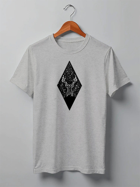 Заказать мужскую футболку в Москве. Футболка классическая Deer Here от oneredfoxstore@gmail.com - готовые дизайны и нанесение принтов.