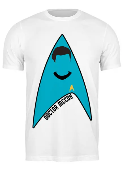 Заказать мужскую футболку в Москве. Футболка классическая Звёздный путь (Star Trek) от fanart - готовые дизайны и нанесение принтов.