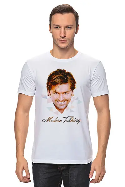Заказать мужскую футболку в Москве. Футболка классическая Modern Talking от balden - готовые дизайны и нанесение принтов.
