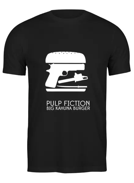 Заказать мужскую футболку в Москве. Футболка классическая Криминальное Чтиво (Pulp Fiction) от fanart - готовые дизайны и нанесение принтов.