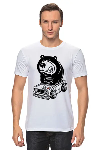 Заказать мужскую футболку в Москве. Футболка классическая Пасть порву от T-shirt print  - готовые дизайны и нанесение принтов.