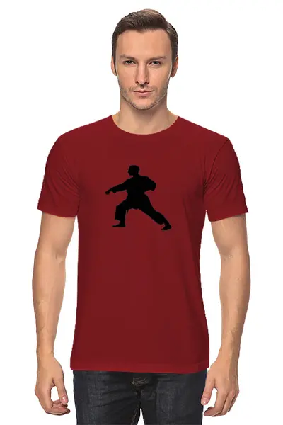 Заказать мужскую футболку в Москве. Футболка классическая Тхэквондо от cutworld@yandex.ru - готовые дизайны и нанесение принтов.