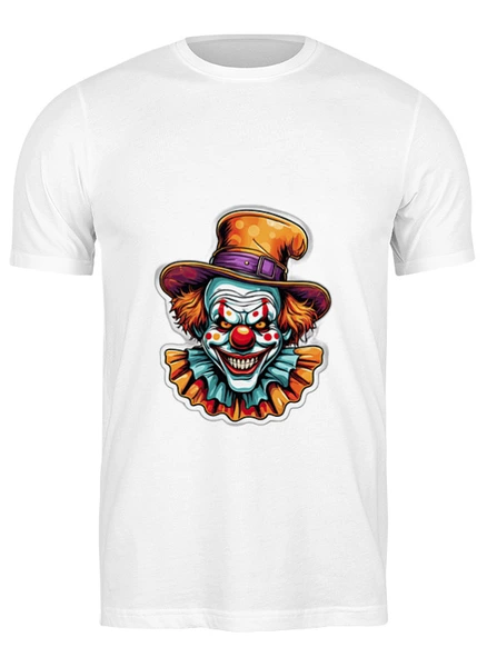 Заказать мужскую футболку в Москве. Футболка классическая Жуткий Клоун от datoxy@ukr.net - готовые дизайны и нанесение принтов.