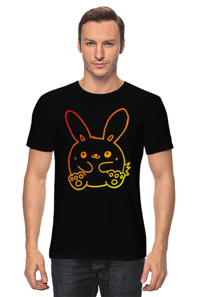 Заказать мужскую футболку в Москве. Футболка классическая Bunny Sunny от skynatural - готовые дизайны и нанесение принтов.
