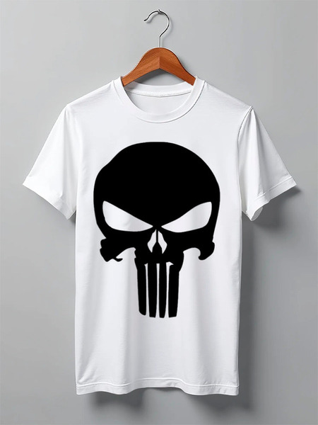 Заказать мужскую футболку в Москве. Футболка классическая Punisher от qrusher - готовые дизайны и нанесение принтов.