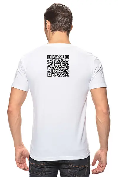 Заказать мужскую футболку в Москве. Футболка классическая QR code от Константин Медведев - готовые дизайны и нанесение принтов.