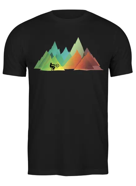Заказать мужскую футболку в Москве. Футболка классическая Mountain Bike от oneredfoxstore@gmail.com - готовые дизайны и нанесение принтов.