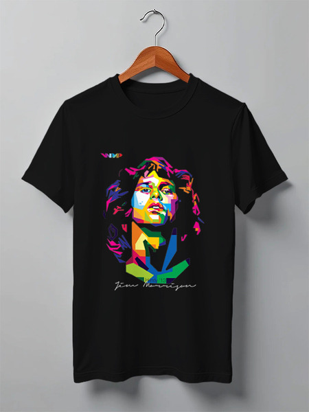 Заказать мужскую футболку в Москве. Футболка классическая Jim Morrison (The Doors) от Fedor - готовые дизайны и нанесение принтов.