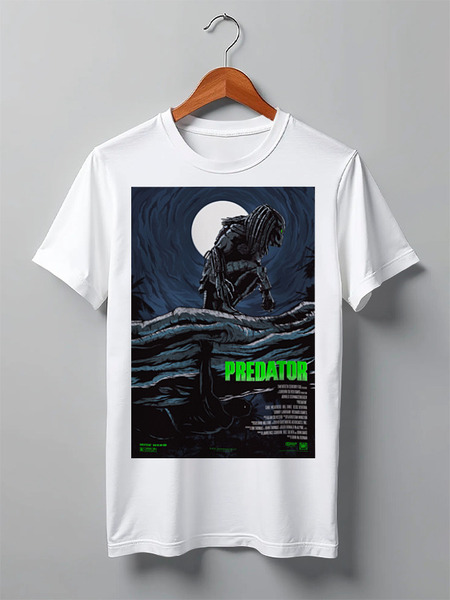 Заказать мужскую футболку в Москве. Футболка классическая Хищник / Predator от kino.printio.ru - готовые дизайны и нанесение принтов.
