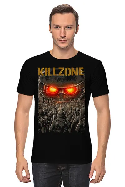 Заказать мужскую футболку в Москве. Футболка классическая KILLZONE от robus - готовые дизайны и нанесение принтов.